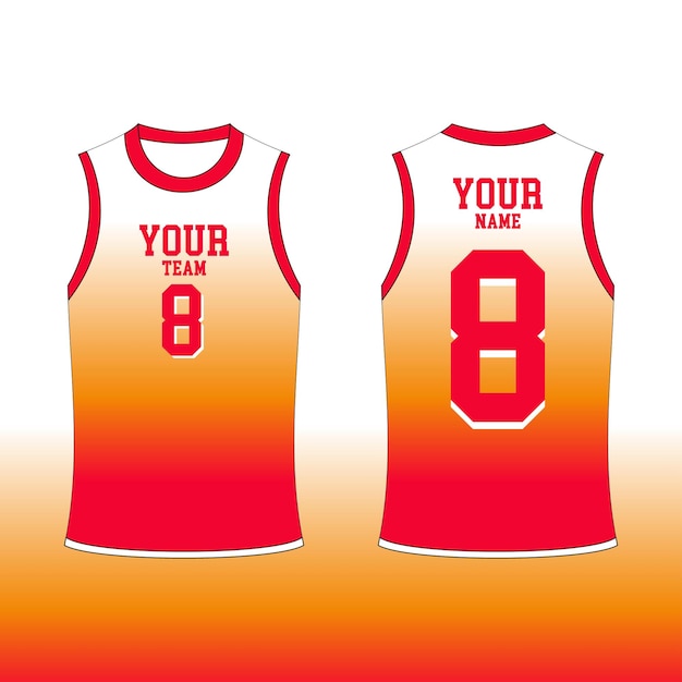 Vetor modelo de design conjunto de basquete ilustração vetorial jersey