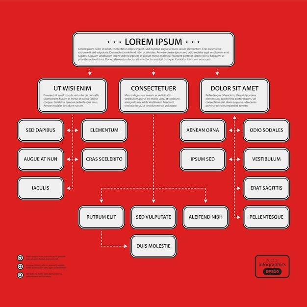 Vetor modelo de design corporativo em fundo vermelho. cores em preto e branco. útil para publicidade, apresentações e web design.