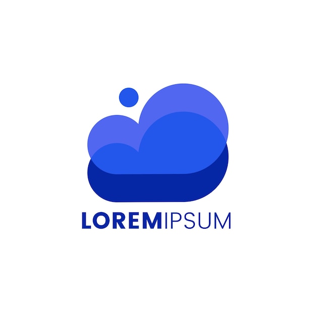 Modelo de design criativo de logotipo da nuvem e logotipo da nube