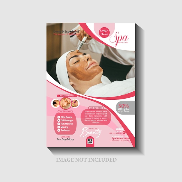 Modelo de design criativo de panfletos ou cartazes para salões de spa e beleza