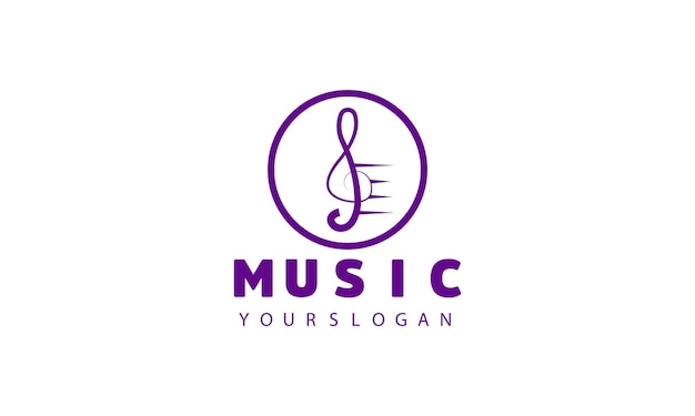 modelo de design criativo do vetor do logotipo da nota musical