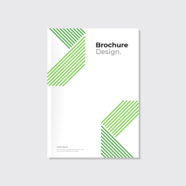 Vetor modelo de design da capa da brochura de estilo mínimo