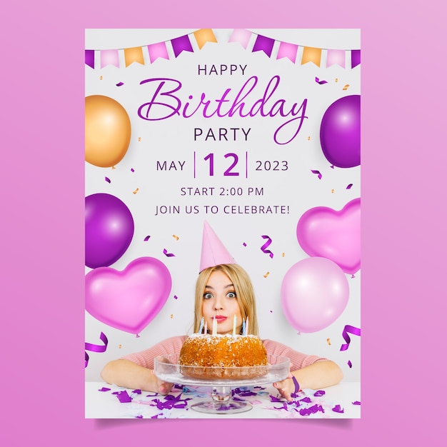 Modelo de design de aniversário