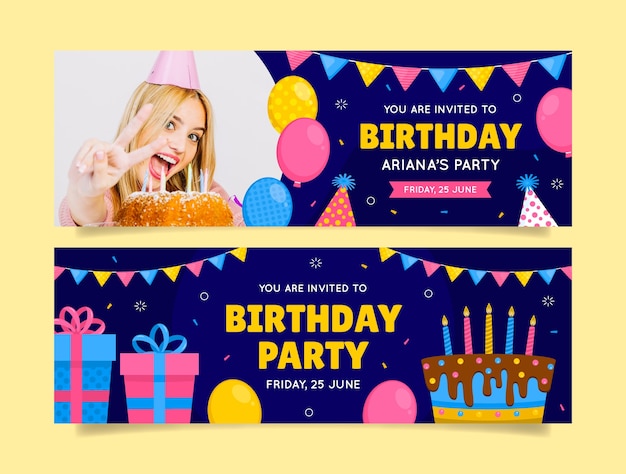 Modelo de design de aniversário