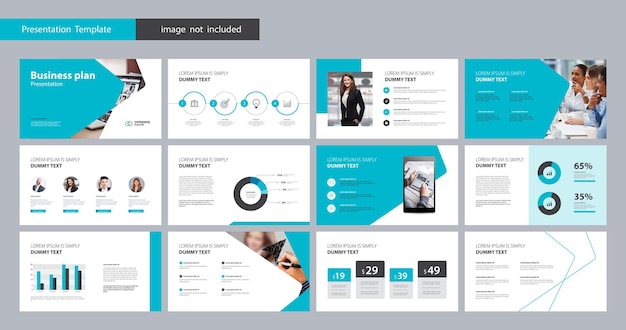 Modelo de design de apresentação e layout de página para brochura