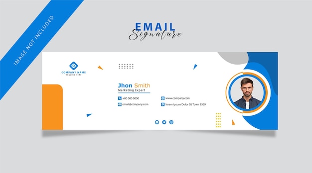 Modelo de design de assinatura de email moderno premium