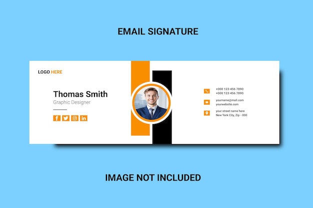 Modelo de design de assinatura de email