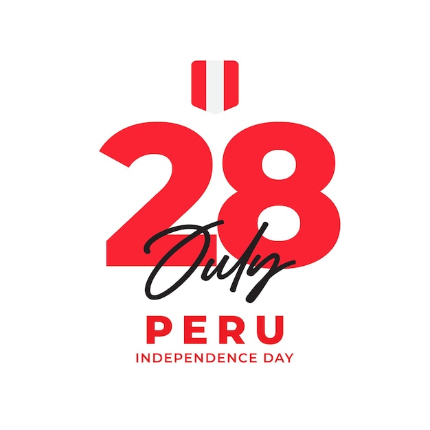 Vetor modelo de design de bandeira de bandeira peruana design para celebrações do dia nacional