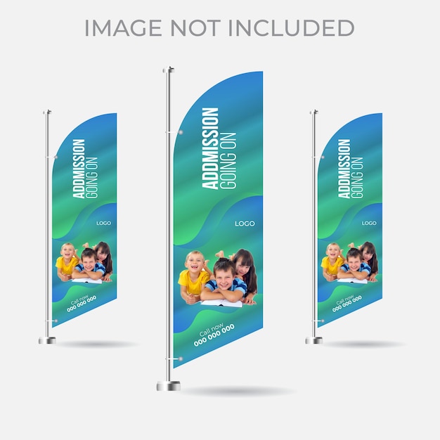 Modelo de design de bandeira de promoção vetorial