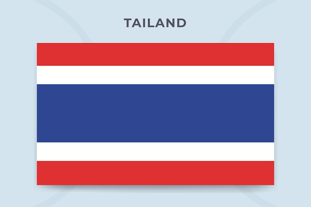 Modelo de design de bandeira nacional da Tailândia