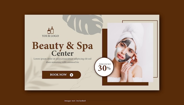 modelo de design de banner de beleza e spa