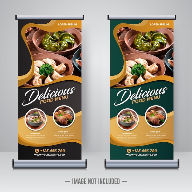 Modelo de design de banner de comida e restaurante