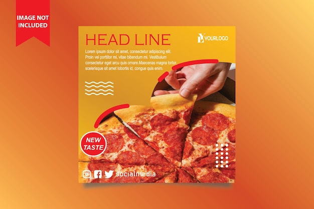 Modelo de design de banner de comida para promoções