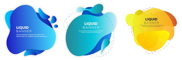 Modelo de design de banner de cor fluida liquify