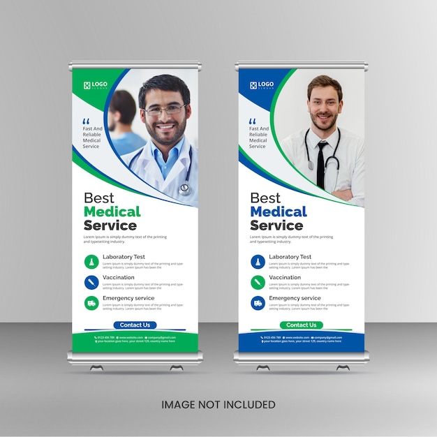 Modelo de design de banner de enrolamento médico