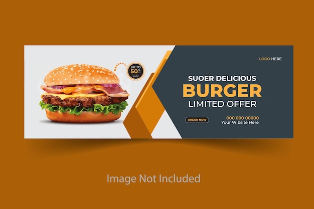 Modelo de design de banner de hambúrguer super delicioso Berger
