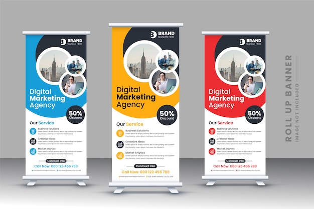 Modelo de design de banner de marketing digital corporativo