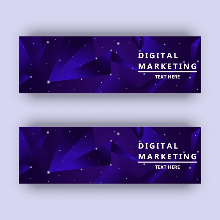 Modelo de design de banner de marketing digital
