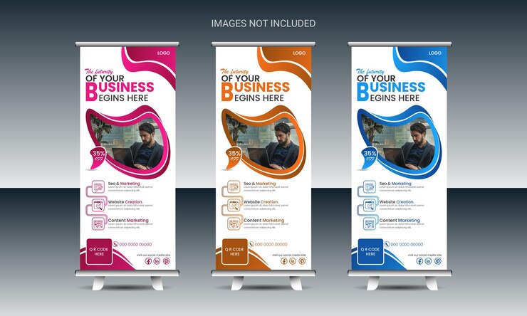 Modelo de design de banner de negócios criativos para empresa