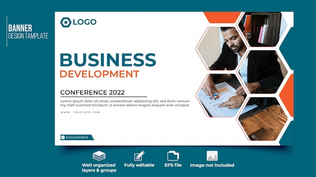 Modelo de design de banner de negócios
