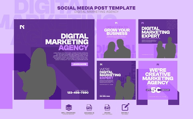Modelo de design de banner de postagem de mídia social