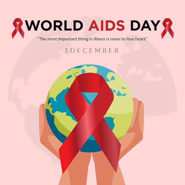 Modelo de design de banner do dia mundial da aids