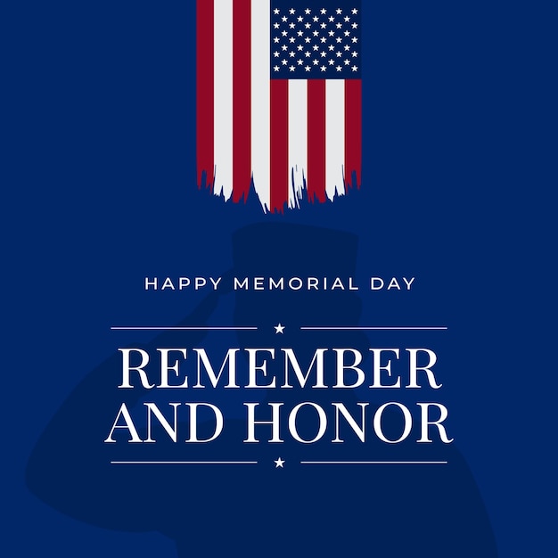 Modelo de design de banner do memorial day dos estados unidos