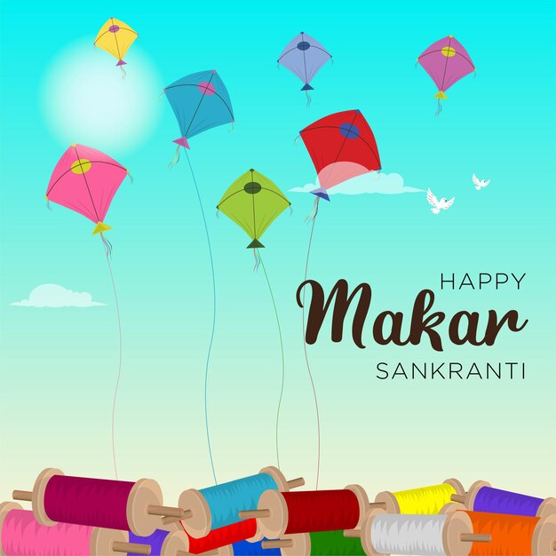 Modelo de design de banner feliz makar sankranti