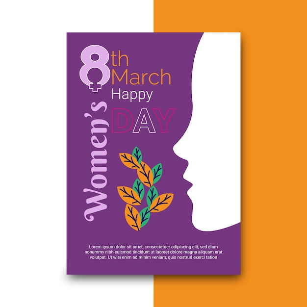 Vetor modelo de design de banner gradiente de celebração de cartaz de feliz dia das mulheres