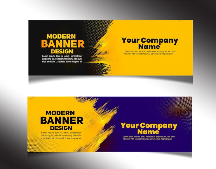 Vetor modelo de design de banner moderno