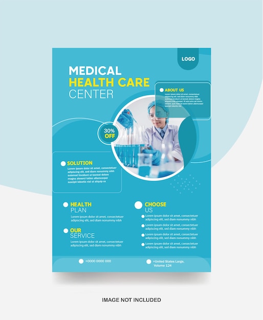 Modelo de design de banner social de clínica hospitalar, miniatura do youtube, saúde médica, hospital odontológico
