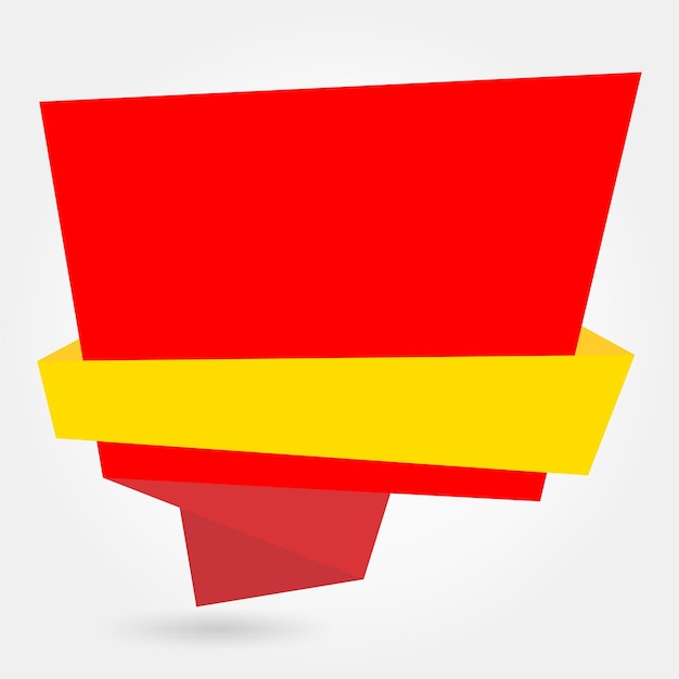 Modelo de Design de Banner Vermelho de Etiqueta de Fita