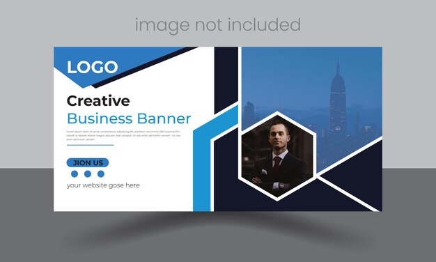 Modelo de design de banner web de negócios elegante