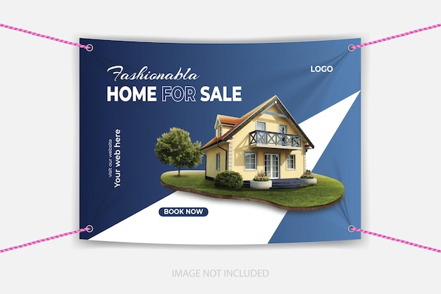 Modelo de design de banners de vinil imobiliário