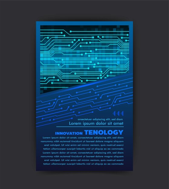Modelo de design de brochura vetor cartaz de apresentação mínima de portfólio azul de livro de capa abstrata