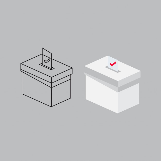 Vetor modelo de design de caixa de votação para eleições presidenciais