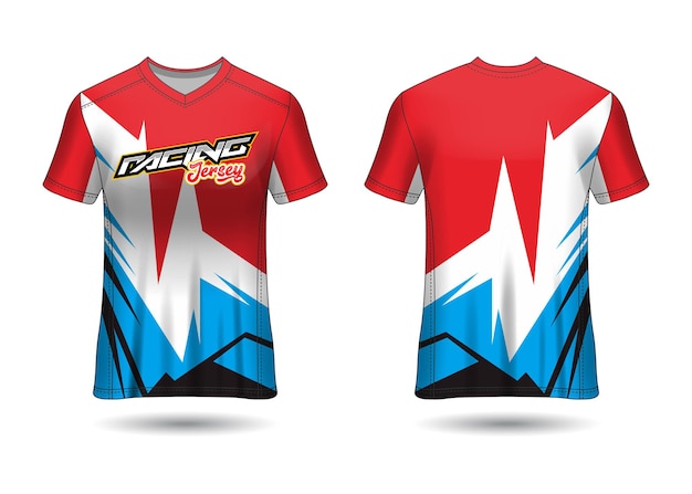 Modelo de design de camisa de corrida esportiva para uniformes de equipe