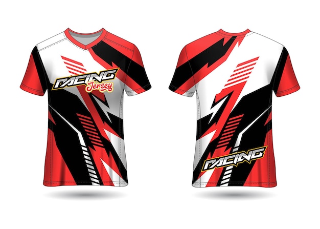 Modelo de design de camisa de corrida esportiva para uniformes de equipe