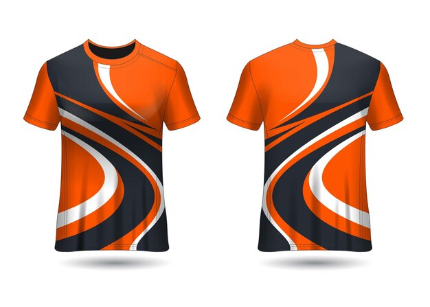 Vetor modelo de design de camisa de corrida esportiva para vetor de uniformes de equipe