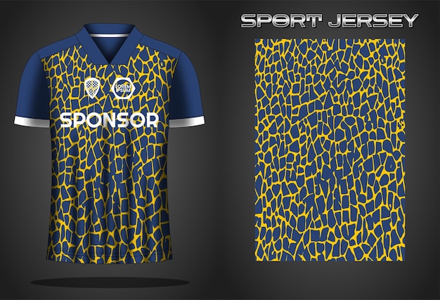 Modelo de design de camisa de esporte de camisa de futebol