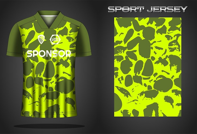 Modelo de design de camisa de esporte de camisa de futebol