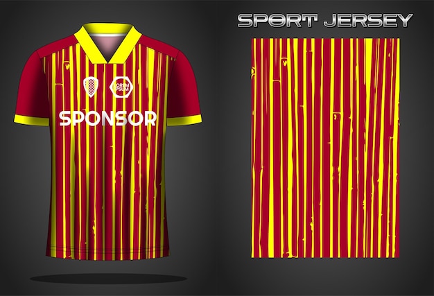 Modelo de design de camisa de esporte de camisa de futebol