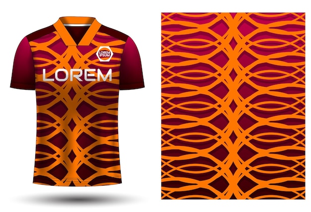 Modelo de design de camisa de esporte de futebol