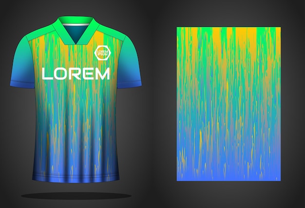 Modelo de design de camisa de esporte de futebol