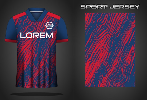 Modelo de design de camisa de esporte de futebol