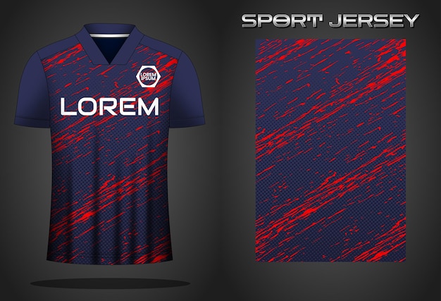 Vetor modelo de design de camisa de esporte de futebol