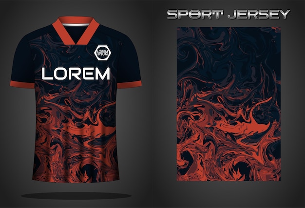 Modelo de design de camisa de esporte de futebol