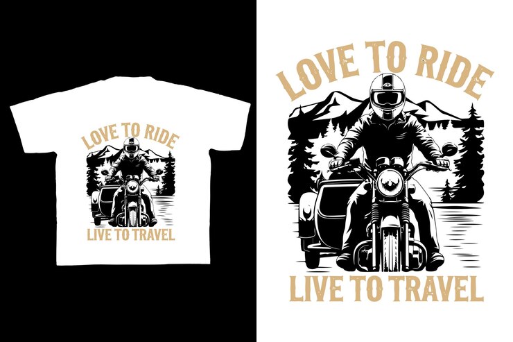 modelo de design de camisa de motocicleta de vista frontal