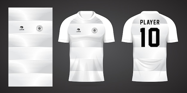 Modelo de design de camisa esportiva branca