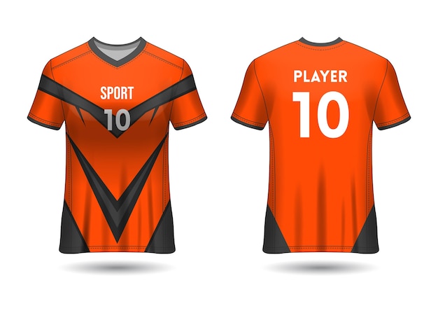 Modelo de design de camisa esportiva para uniformes de equipe